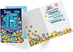 Karnet PR-340 Urodziny 15 chłopiec