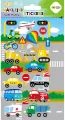 Naklejki 3D Soft Puffy Cars 110x205 HAPPY COLOR - tantis.pl