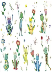 Karnet B6 + koperta. Żabki