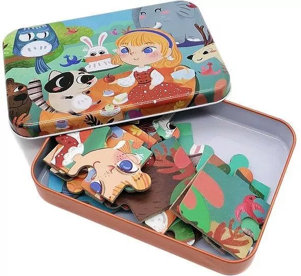 Puzzle 22 w metalowym pudełku - tantis.pl