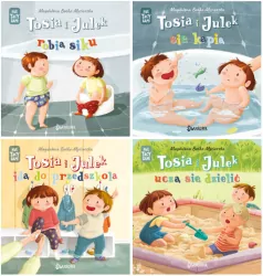Pakiet: Tosia i Julek robią siku/ Tosia i Julek się kąpią/ Tosia i Julek idą do przedszkola/ Tosia i Julek uczą się dzielić. (Nie) tacy sami
