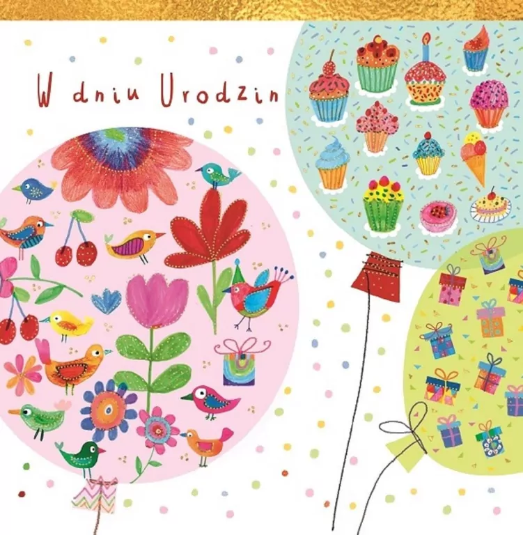 Karnet. Balony Pattern - tantis.pl