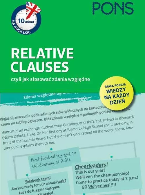 10 minut na angielski PONS Relative Clauses, czyli jak stosować zdania względne A1/A2 - tantis.pl