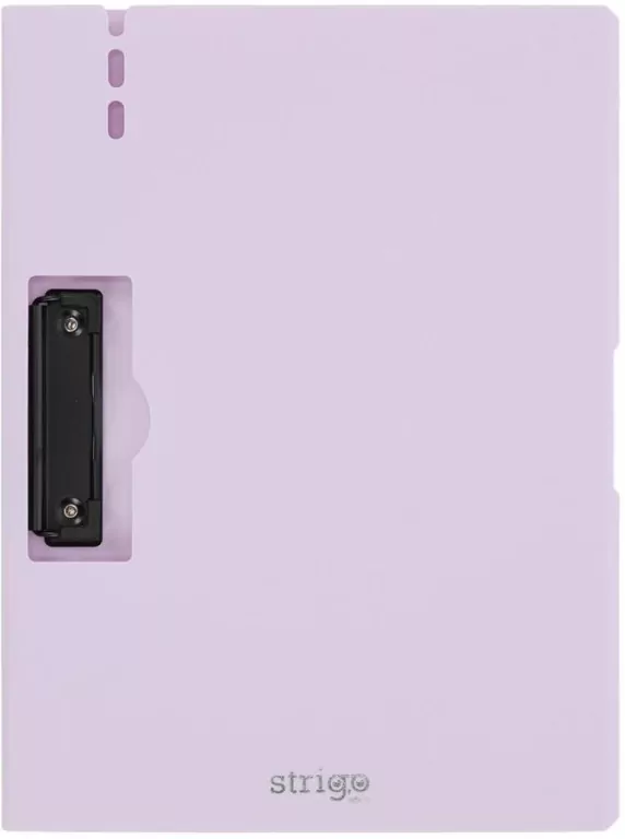 Deska A4 z bocznym klipem liliowa STRIGO - tantis.pl
