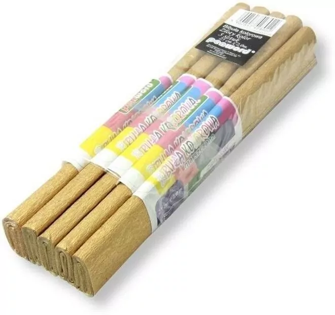 Bibuła marszczona złota 5 x 200, 5 szt - tantis.pl