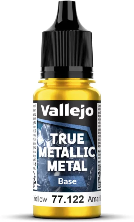 Vallejo: 77.122 - True Metallic Metal - Base - Radiant Yellow (18 ml) - tantis.pl
