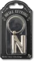 Silver Letter Keyring - brelok do kluczy litera N - tantis.pl