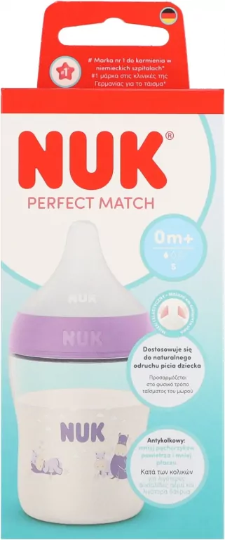 NUK. Butelka z silikonowym smoczkiem. 150 ml. Hippo - tantis.pl