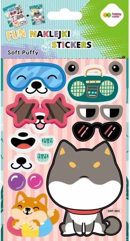 Naklejki 3D Soft Puffy Dog 110x205 HAPPY COLOR - tantis.pl