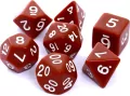 Komplet kości RPG. Brązowe. Matowe. REBEL - tantis.pl