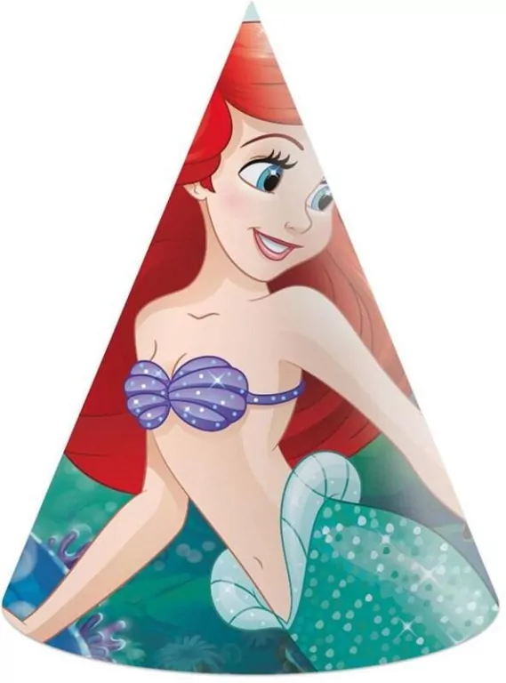 Czapeczki papierowe Ariel Disney - tantis.pl