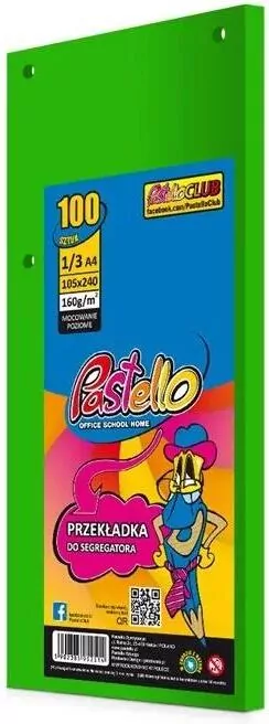 Przekładka do segregatora 1/3 A4 100K IT230 ziel - tantis.pl