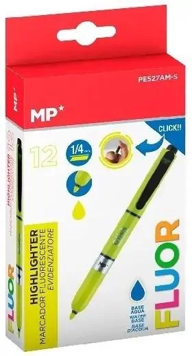 Zakreślacz fluorescencyjny Click żółty (12szt) - tantis.pl