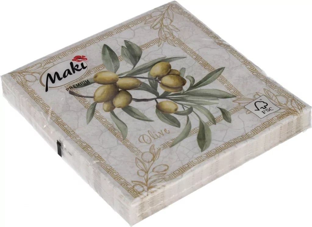 SERWETKA PAP 3W 330X330 OLIWKI PM OP20SZT - tantis.pl
