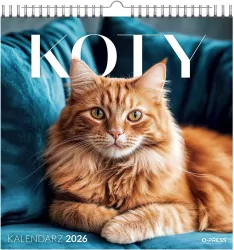 Kalendarz 2026 wieloplanszowy kwadrat Koty