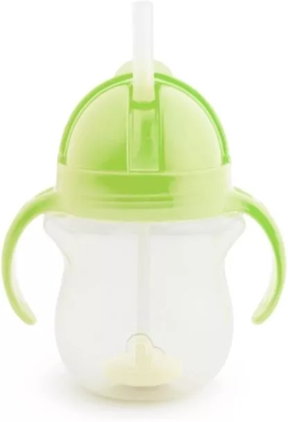 Kubek Munchkin niekapek ze słomką 207ml zielony - tantis.pl