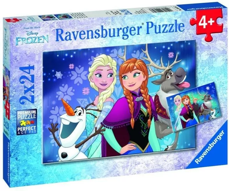 Ravensburger. Puzzle 2x24. Frozen. Zorza polarna - tantis.pl