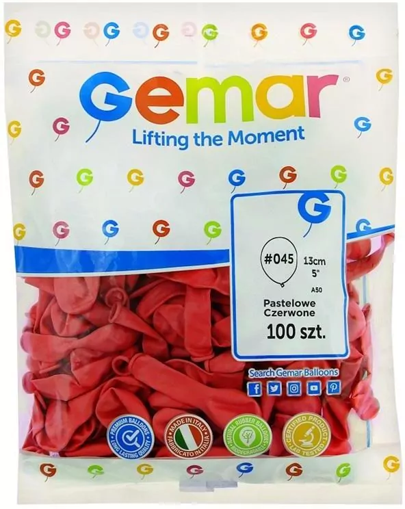 Balony pastelowe czerwone - tantis.pl