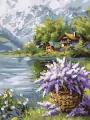 Malowanie po numerach - Liliowy kosz 30x40cm - tantis.pl