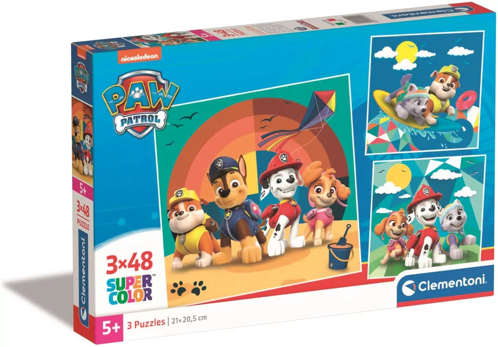 Clementoni. Puzzle 3x48. SuperColor. Psi Patrol - tantis.pl