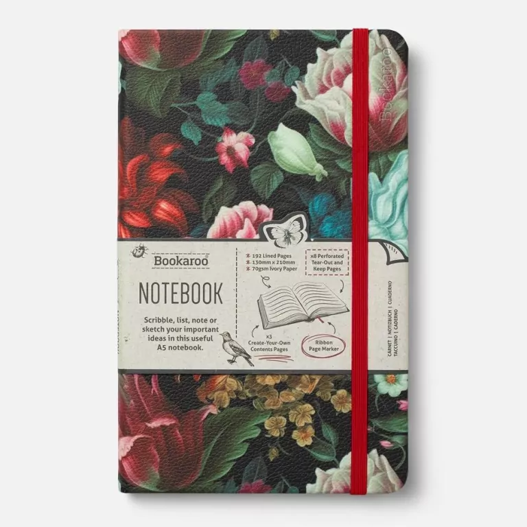 Bookaroo Notatnik Journal A5 - Ciemne kwiaty - tantis.pl