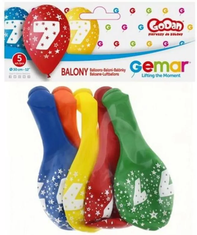 Balony z nadrukiem "7" - tantis.pl