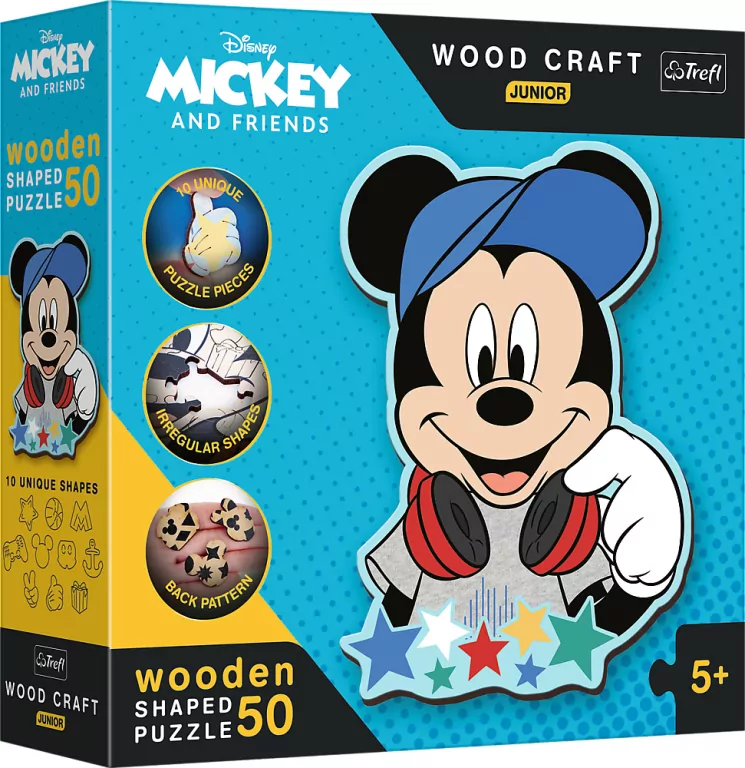 Puzzle drewniane 50. W świecie Mickey - tantis.pl