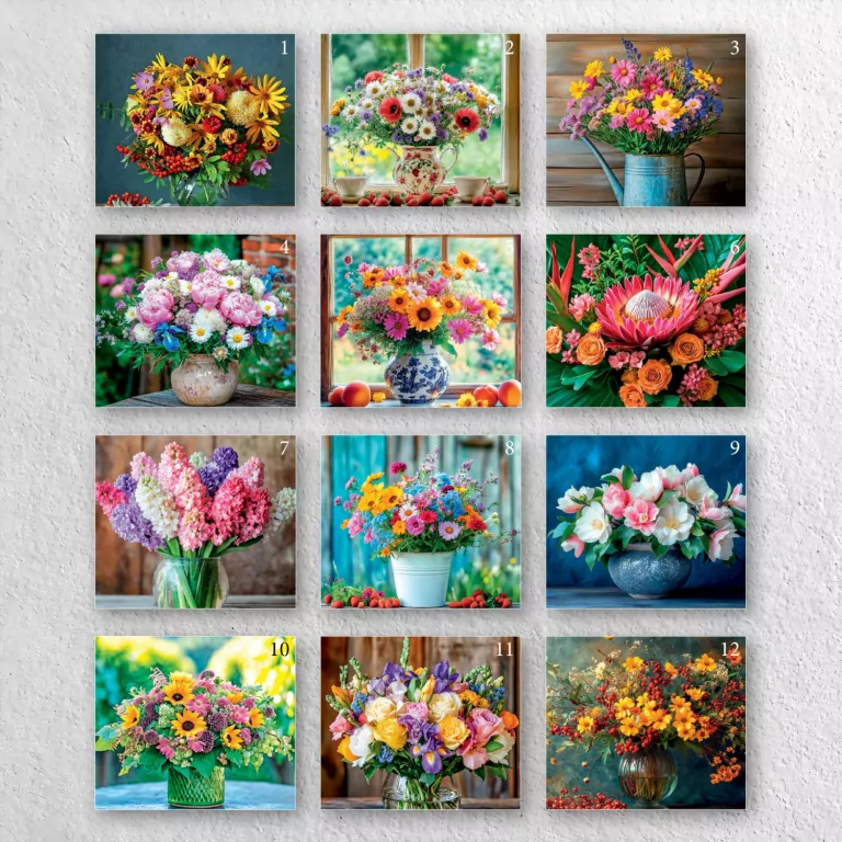 Kalendarz 2026 A4 Wieloplanszowy Kwiaty - tantis.pl