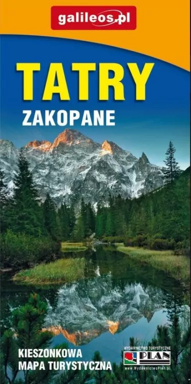 Mapa kieszonkowa Tatry, Zakopane laminowana - tantis.pl