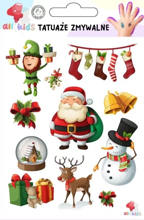Tatuaże zmywalne dla dzieci Boże Narodzenie 2 - tantis.pl