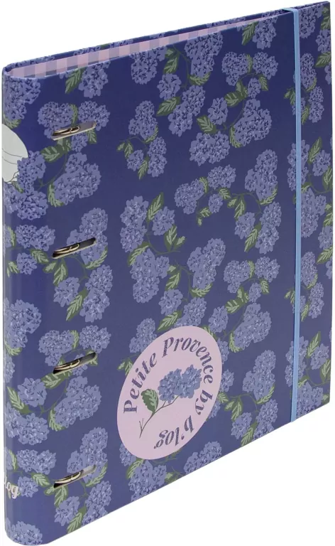 Segregator A4 4-ringowy na gumkę z wkładem i przekładkami PROVENCE Flower - tantis.pl