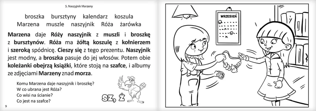 Papuga Aga opowiada. Kolorowanka logopedyczno-edukacyjna. Część 3. Głoski SZ, Ż, CZ, DŻ - tantis.pl