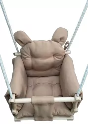 Huśtawka drewniana głęboka z materacem