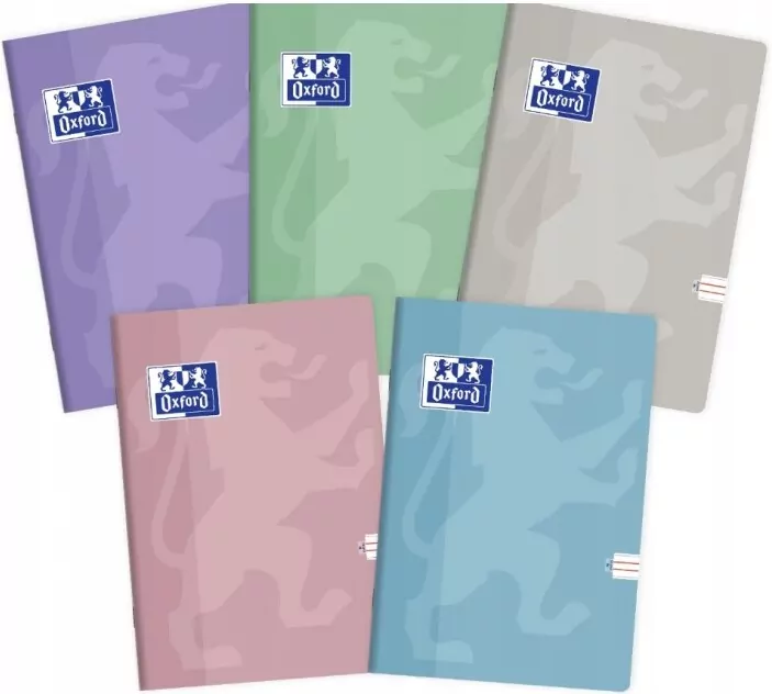 Zeszyt Oxford Touch Pastel: A5, 16k, Linia Podwójna Kolorowa - tantis.pl