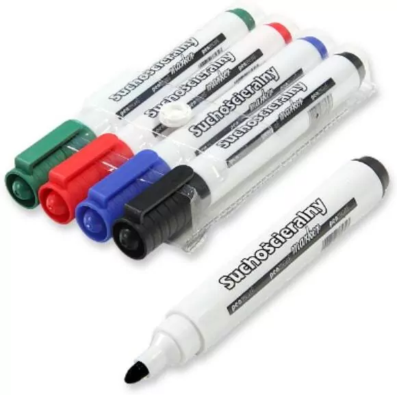 Marker suchościeralny zestaw 4 kolory - tantis.pl