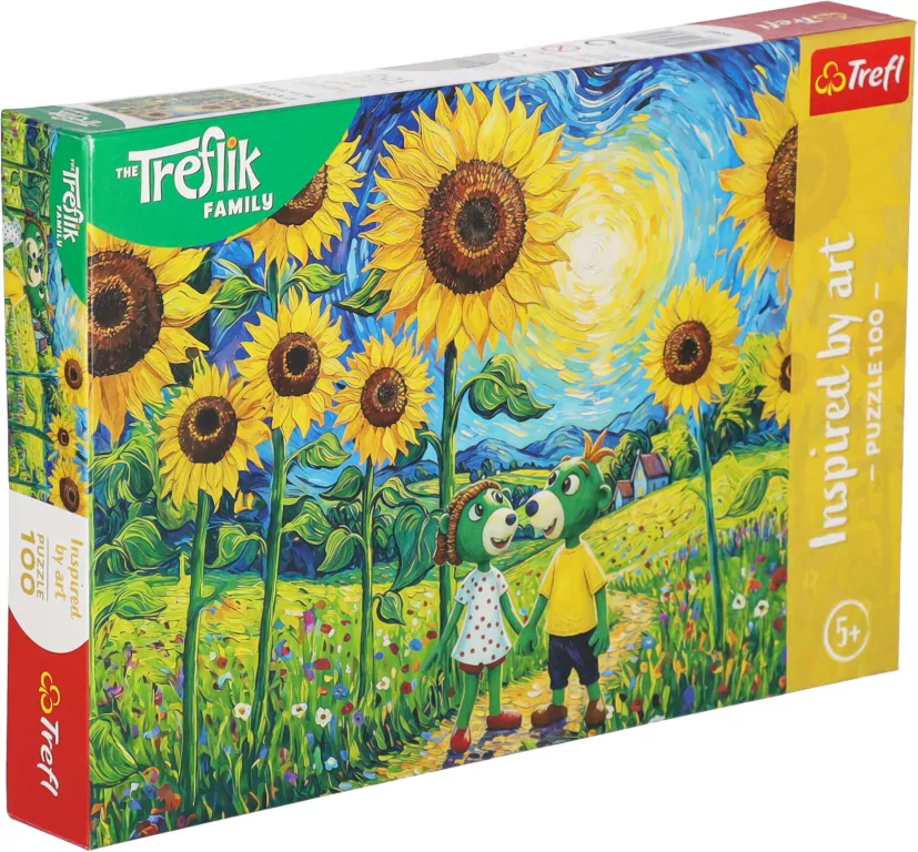 Puzzle 100 Spacer wśród słoneczników TREFL - tantis.pl
