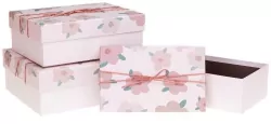 Pudełko prezentowe z kokardą kwiaty ROZETTE