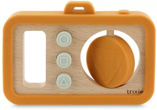 Drewniany silikonowy aparat dla niemowląt