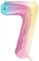 Balon foliowy cyfra 7 86cm pastel tęczowy - tantis.pl