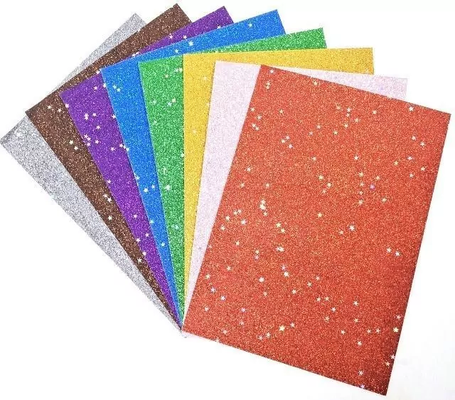 Papier kolorowy brokat gwiazdki A4 8 arkuszy - tantis.pl