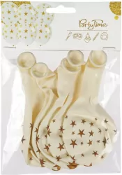 Balony ze złotym nadrukiem Gwiazdki