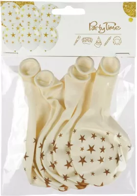 Balony ze złotym nadrukiem Gwiazdki