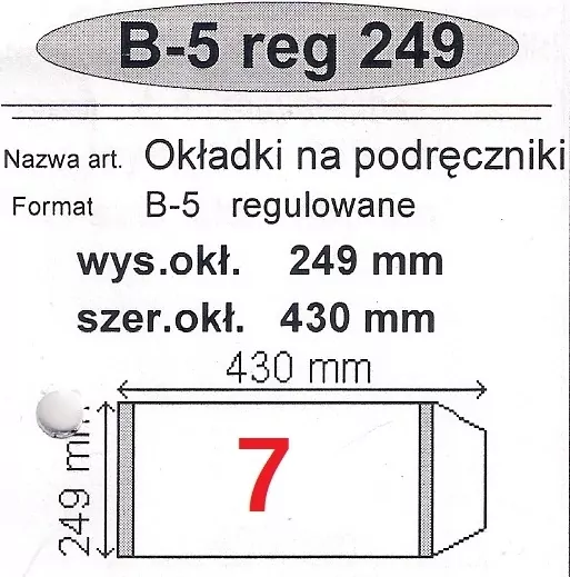 Okładka na podr B5 regulowana nr 7  NARNIA - tantis.pl