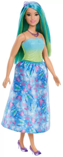 Barbie Księżniczka. Lalka Niebiesko-zielony strój - tantis.pl