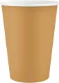 Kubki papierowe jednokolorowe złote, 250ml/ - tantis.pl