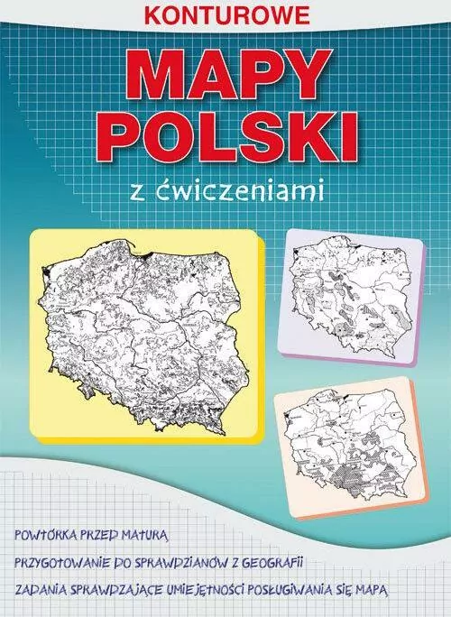 Konturowe mapy Polski z ćwiczeniami - tantis.pl