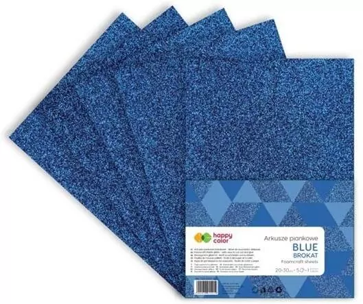 Arkusze piankowe brokatowe A4/5K HAPPY COLOR - tantis.pl
