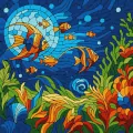 Malowanie po numerach - Witraż. Morski świat 30x30 - tantis.pl