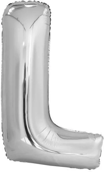Balon foliowy litera L srebrna 56x86cm - tantis.pl