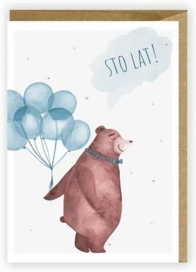 Kartka urodzinowa. Eko koperta - tantis.pl